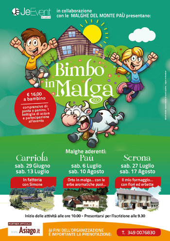 BIMBO IN MALGA 2019 - Giornate di animazione per bambini in malga sull'Altopiano di Asiago