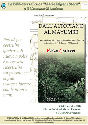 Ebook "Dall'Altopiano al Mayumbe" a Lusiana
