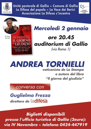 Incontro a Gallio con Andrea Tornielli