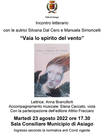 Incontro letterario con le autrici Silvana Dal Cero e Manuela Simoncelli “Vaia lo spirito del vento”