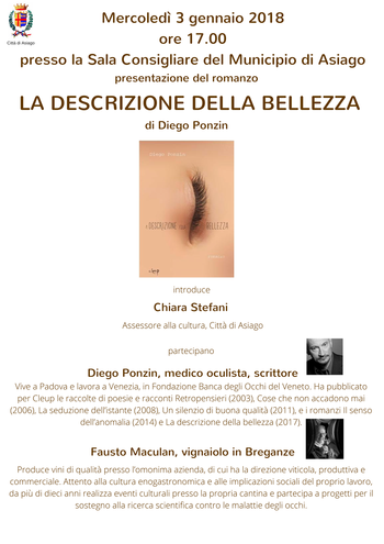 La descrizione della bellezza - Presentazione libro a Asiago La descrizione della bellezza - Presentazione libro a Asiago