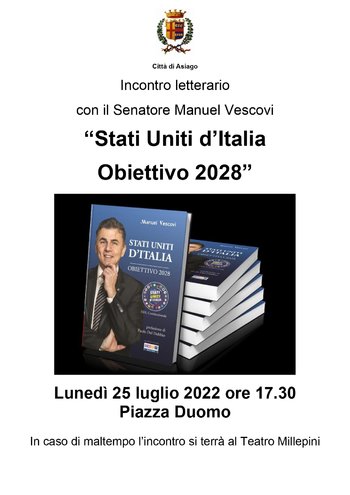 Manuel Vescovi presenta il suo libro ad Asiago