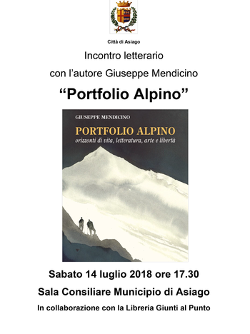Mendicino presenta il libro Portfolio Alpino ad Asiago