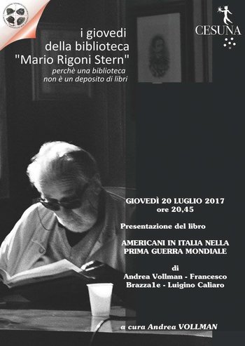 Presentazione libro Americani in Italia nella Prima Guerra mondiale a Cesuna