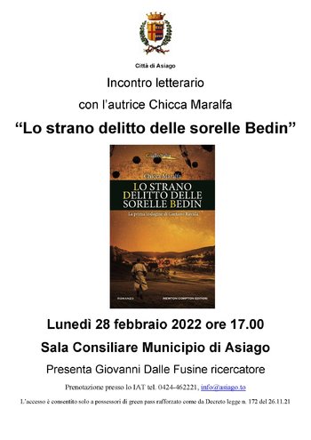 Presentazione libro Chicca Maralfa 28 febbraio 2022