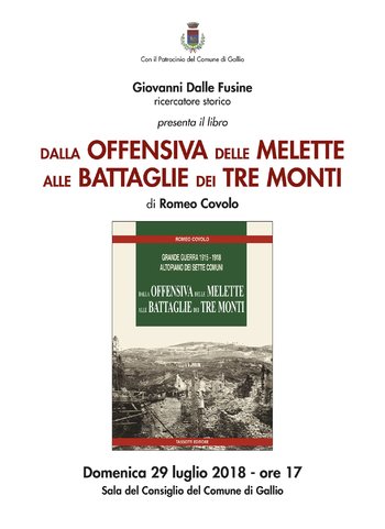 Presentazione libro Dall'offensiva delle Melette alle Battaglie dei Tre Monti" a Gallio