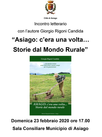 Presentazione libro Giorgio Rigoni Candida Asiago