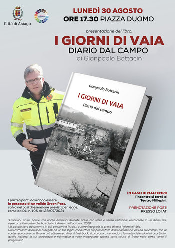 Presentazione libro I giorni di Vaia di Gianpaolo Bottacin ad Asiago