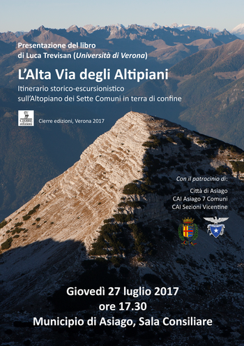 Presentazione libro "L'alta via degli altipiani" ad Asiago Presentazione libro "L'alta via degli altipiani" ad Asiago