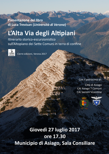 Presentazione libro "L'alta via degli altipiani" ad Asiago