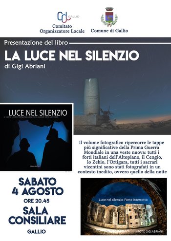 Presentazione libro Luce nel silenzio a Gallio