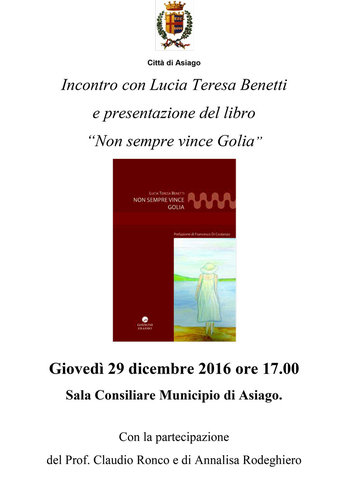 Presentazione libro Non sempre vince Golia