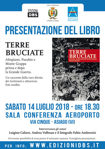 Presentazione libro Terre Bruciate ad Asiago Presentazione libro Terre Bruciate ad Asiago