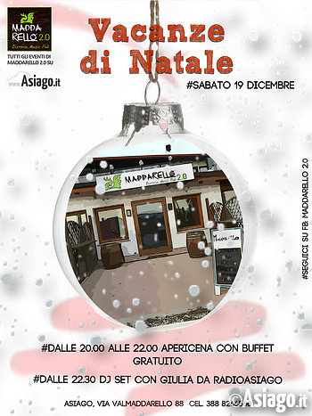 Apericena ad Asiago 19 dicembre 2015 Apericena ad Asiago 19 dicembre 2015