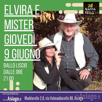 Ballo liscio ad Asiago giovedì 9 giugno 2016 Elvira e Mister