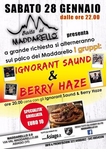 Grigliata e Concerto Ignorant Saund e Berry Haze