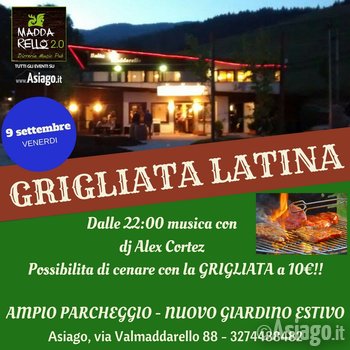 GRIGLIATA LATINA AD ASIAGO VENERDI 9 SETTEMBRE 2016