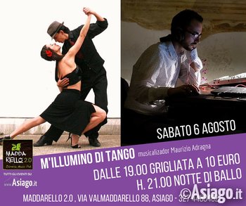 Milonga di Tango Argentino ad Asiago sabato 6 Agosto 2016
