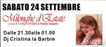 Milonga sabato 24 settembre 2016 Milonga sabato 24 settembre 2016