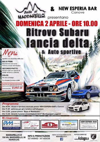 ritrovo subaru lancia delta e auto sportive