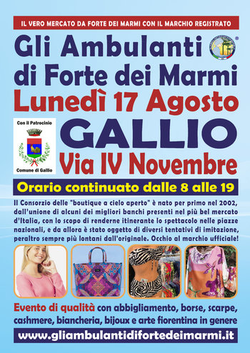 Ambulanti Forte dei Marmi a Gallio - Altopiano di Asiago - 17 agosto 2020
