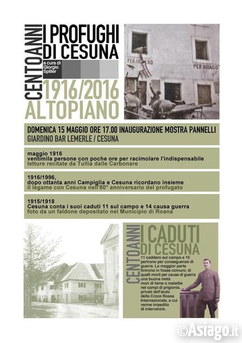 Inaugurazione mostra profughi di cesuna 15 maggio 2016 Inaugurazione mostra profughi di cesuna 15 maggio 2016