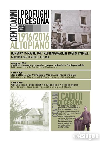 Inaugurazione mostra profughi di cesuna 15 maggio 2016