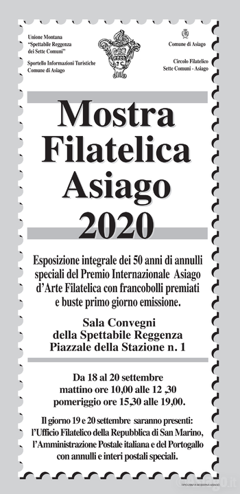 Mostra arte filatelica asiago 2020