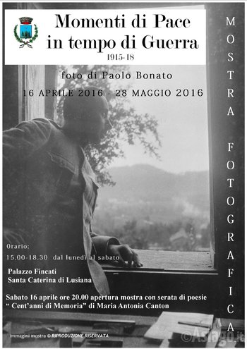 Mostra fotografica momenti di pace in tempo di guerra lusiana 2016 Mostra fotografica momenti di pace in tempo di guerra lusiana 2016