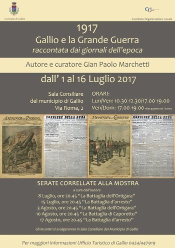 Mostra Gallio e la Grande Guerra raccontata dai giornali Mostra Gallio e la Grande Guerra raccontata dai giornali