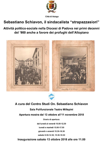 Mostra Onorevole Schiavon ad Asiago Mostra Onorevole Schiavon ad Asiago