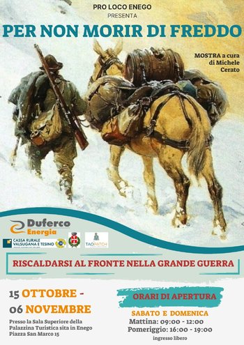 Mostra: "Per non morir di freddo" a Enego - Dal 15 ottobre al 6 novembre 2022