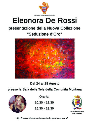 Mostra Seduzione d'oro Eleonora De Rossi