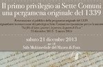 Presentazione Il primo privilegio ai Sette Comuni, Museo di Foza 21 dicembre