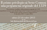 Presentazione Il primo privilegio ai Sette Comuni, Museo di Foza 21 dicembre