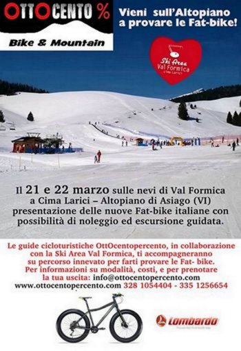 Fat bike, val formica altopiano di asiago