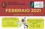 Openings and activities of February 2021 of the Naturalistic Educational Museum "Patrizio Rigoni" of Asiago 