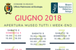 Aperture e attività del mese di giugno 2018 del Museo Naturalistico Didattico "Patrizio Rigoni" di Asiago 