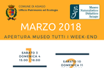 Aperture del mese di marzo 2018 del Museo Naturalistico Didattico "Patrizio Rigoni" di Asiago