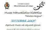 Aperture del mese di ottobre 2017 del Museo Naturalistico Didattico "Patrizio Rigoni" di Asiago