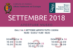 Aperture e attività del mese di settembre 2018 del Museo Naturalistico Didattico "Patrizio Rigoni" di Asiago 