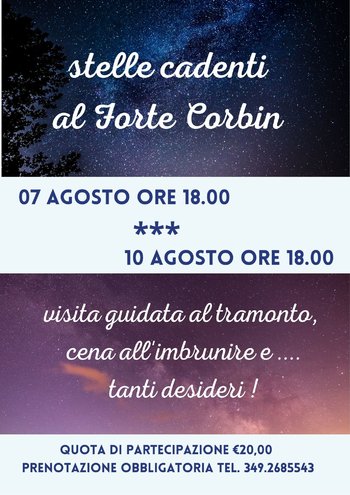 Aspettando san lorenzo Stelle cadenti al Forte Corbin