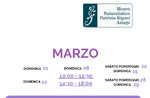 Openings and activities of the month of MARCH 2020 of the Naturalistic Museum Of Education "Patrizio Rigoni" of Asiago