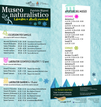 Openings and activities of the months of December and JANUARY 2018 2019 of Didactic nature museum 