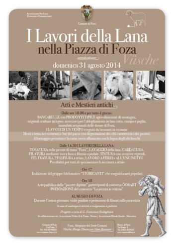 I lavori della lana nella piazza di foza museo di foza 2014