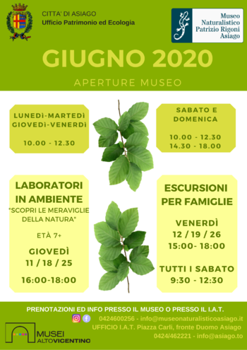 Museo naturalistico asiago giugno 2020 Museo naturalistico asiago giugno 2020