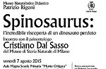 Meeting with paleontologist at Asiago, Spinosaurus: rediscovering lost dinosaur