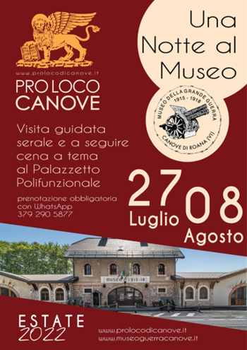 Notte al Museo della Grande Guerra Canove