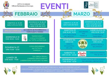 Programma Museo Naturalistico Patrizio Rigoni di Asiago febbraio e marzo 2022