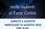 Stelle cadenti al Forte Corbin, visita guidata e cena - Mercoledì 10 agosto 2022